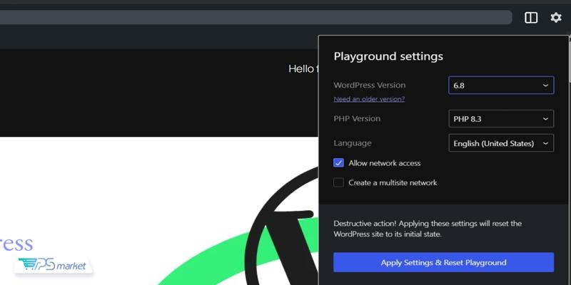انتخاب نسخه وردپرس