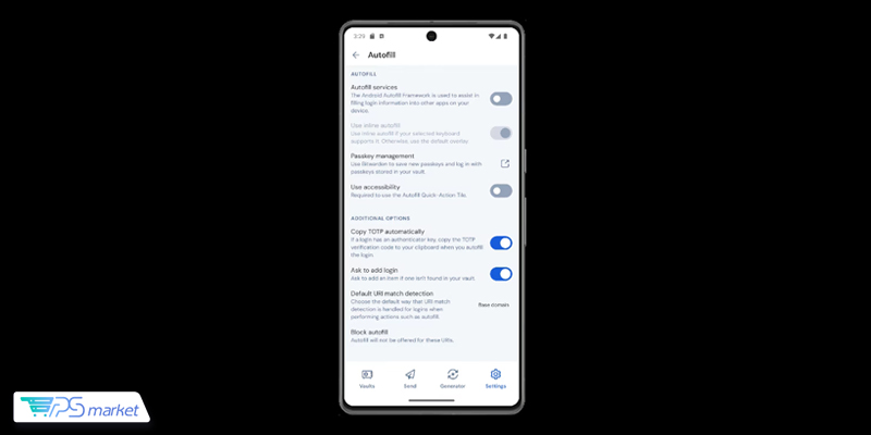 بیومتریک در نرم افزار Bitwarden
