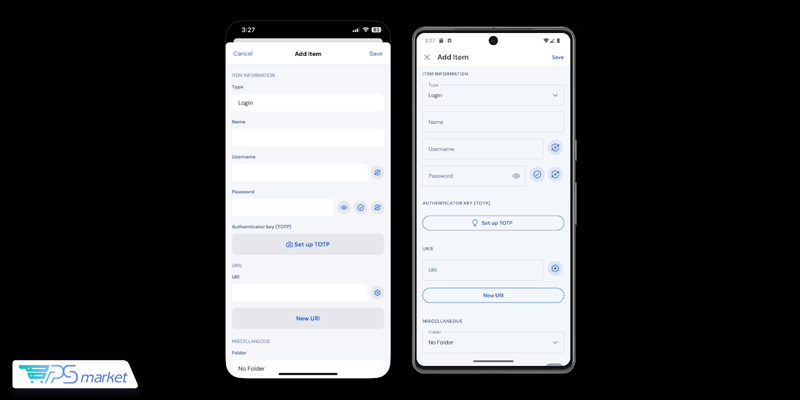 افزودن اطلاعات لاگین به نرم افزار Bitwarden