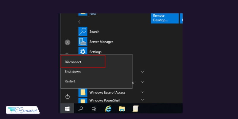 از سرور خارج شوید