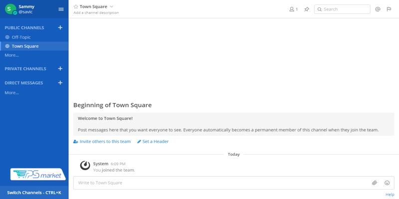 محیط اصلی Mattermost