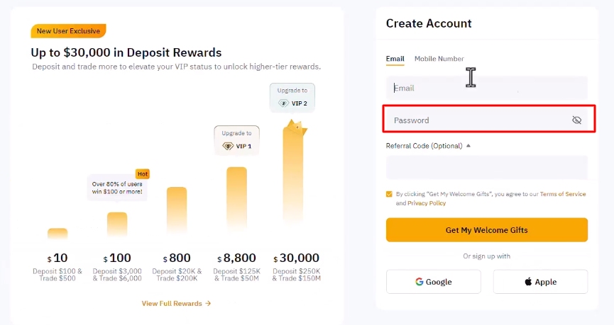 آموزش ثبت نام در صرافی bybit
