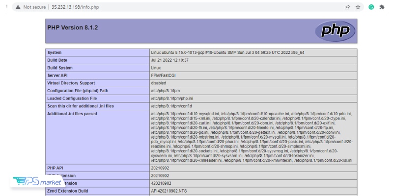 تست پردازش PHP در Nginx