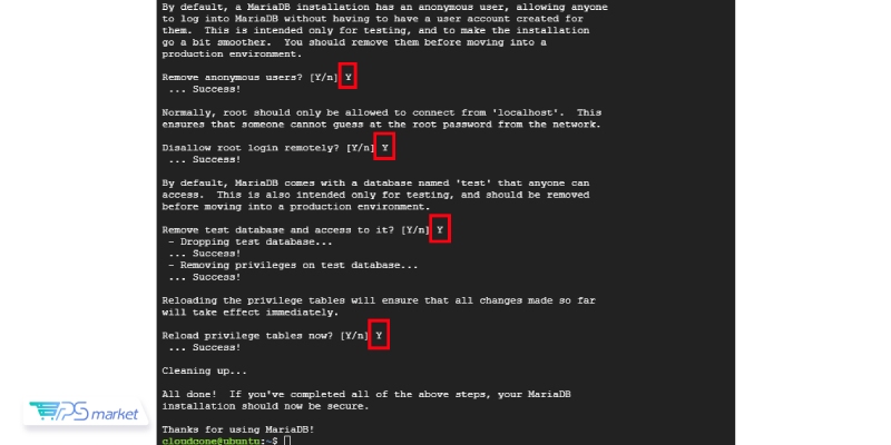 نصب سرور پایگاه داده MariaDB ۳