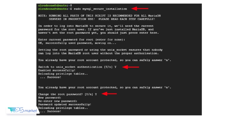 نصب سرور پایگاه داده MariaDB ۲