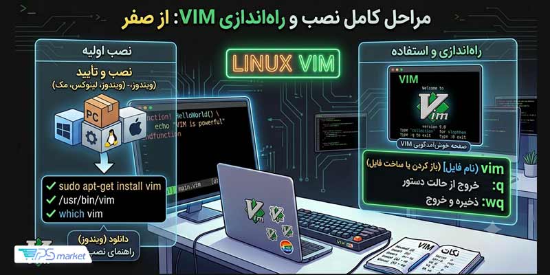 نصب vim