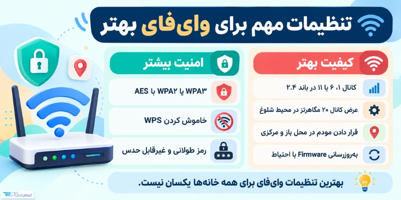 تنظیمات موردم برای وای فای بهتر